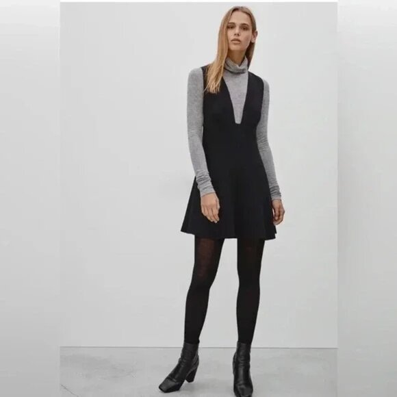 Aritzia Wilfred Montburn Black Mini Dress- Size 00 - Picture 1 of 13